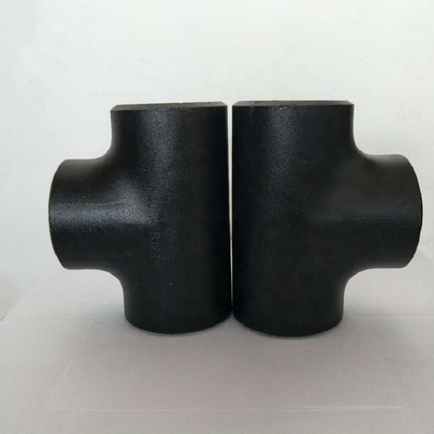 Czarny lakierowany ASME B16.9 Equal Cross Tee CS 48 cali ASME B16.47 BW Pipe Fitting