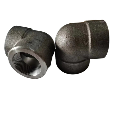 Asme B16.11 Astm A105 Kute kolano ze stali węglowej 3000lb z gwintem wewnętrznym